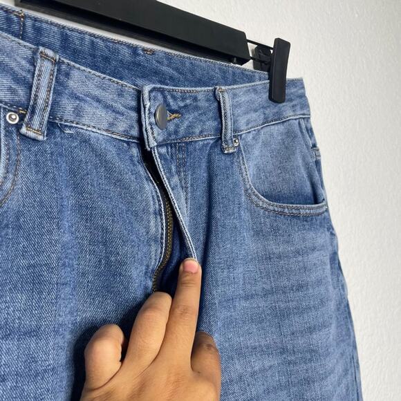 HDLTE Womens Jeans Size 29 Denim Blue Medium Wash High Rise Straight Leg - Picture 11 of 14